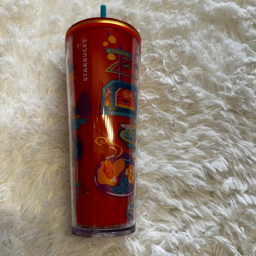 Starbucks Discovery Series Atlanta Tumbler 24 oz Reusable‎ Travel Cup with Straw - Picture 4 of 9